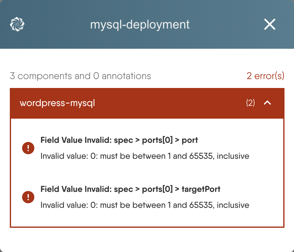 Invalid Field Value Error